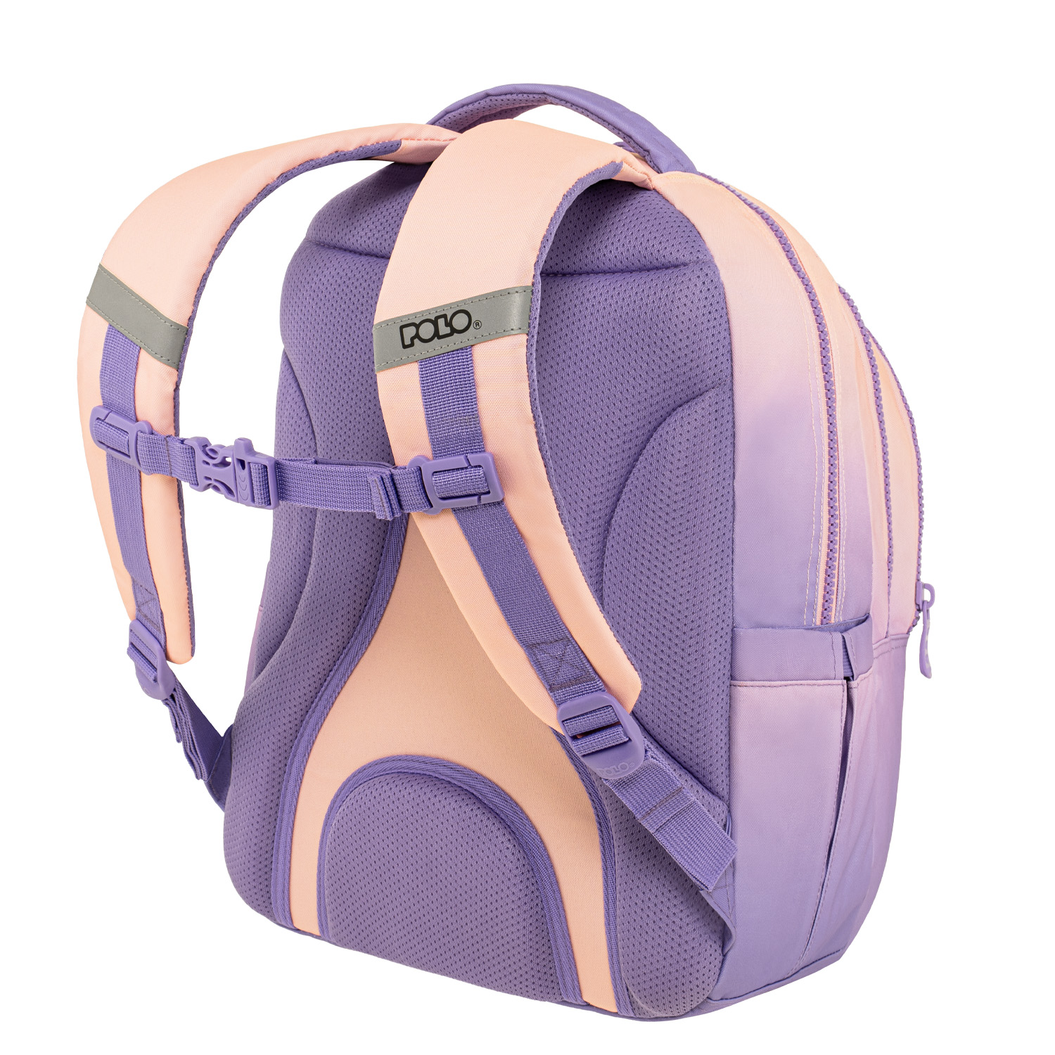 Polo - Σακίδιο Πλάτης Focus, Gradient Purlpe-Pink 2026 9-01-078-8411 + Δώρο Διορθωτική Ταινία Edding