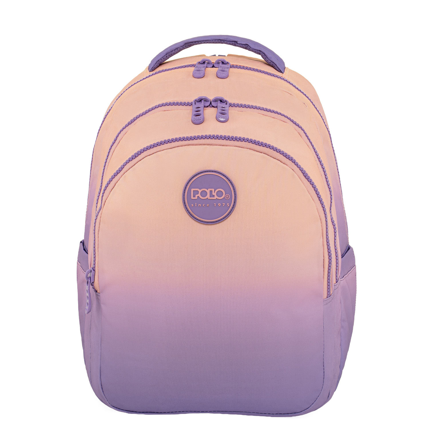Polo - Σακίδιο Πλάτης Focus, Gradient Purlpe-Pink 2026 9-01-078-8411 + Δώρο Διορθωτική Ταινία Edding
