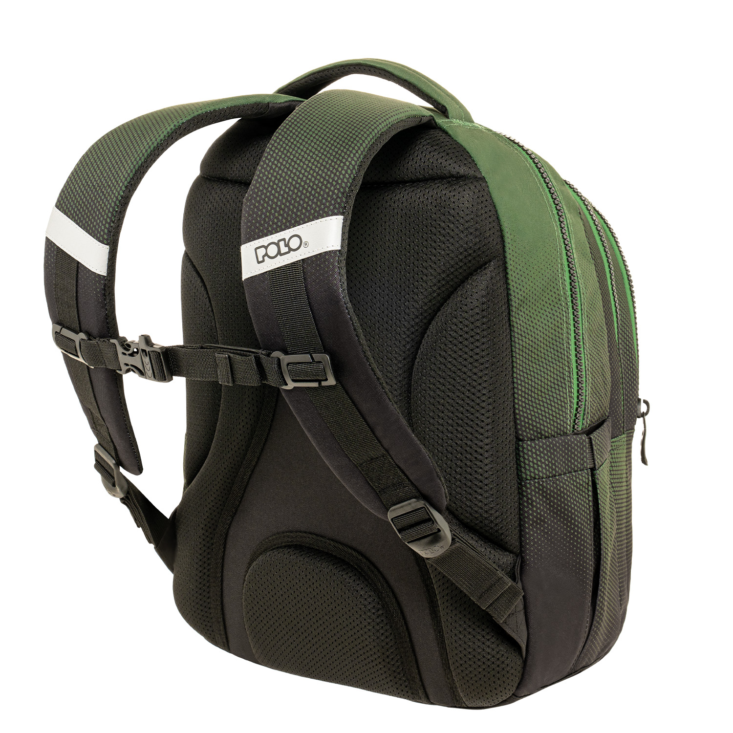Polo - Σακίδιο Πλάτης Focus, Gradient Black-Green 2026 9-01-078-8418 + Δώρο Διορθωτική Ταινία Edding