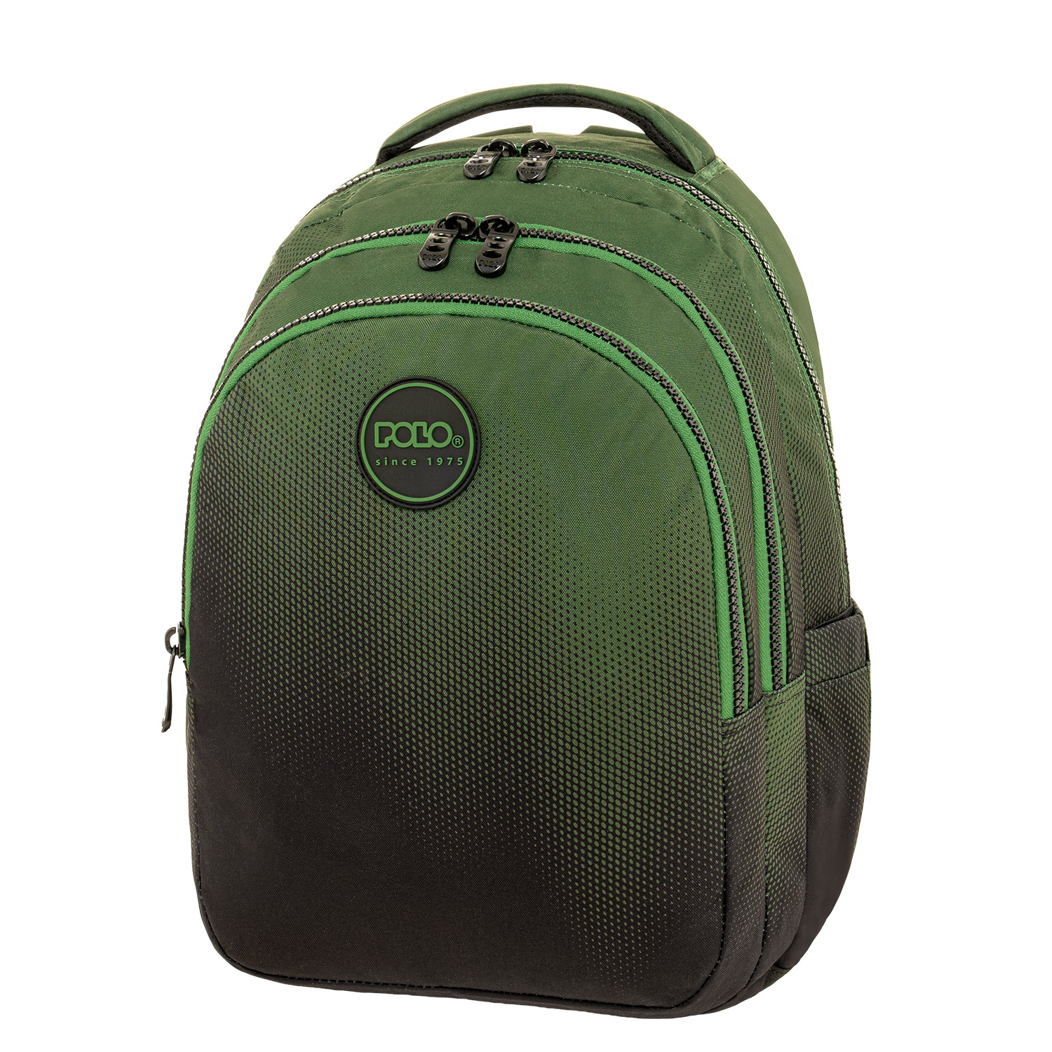 Polo - Σακίδιο Πλάτης Focus, Gradient Black-Green 2026 9-01-078-8418 + Δώρο Διορθωτική Ταινία Edding