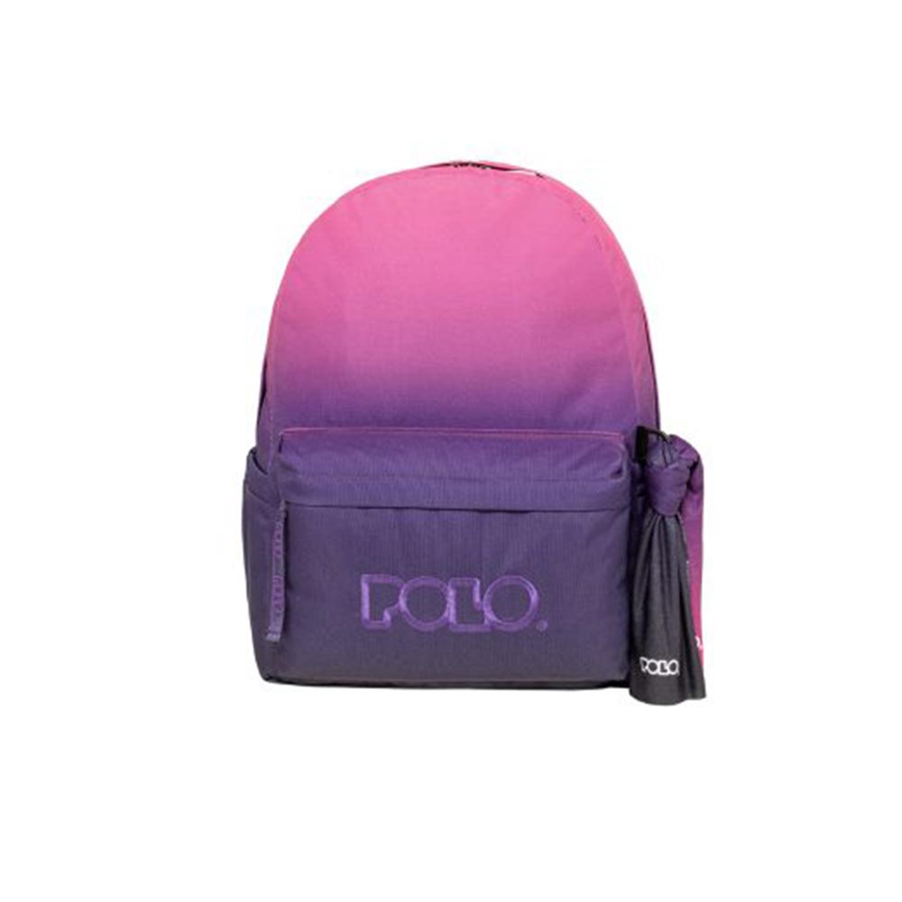 Polo - Original Σακίδιο Πλάτης Με Μαντήλι, Gradient  Fuchsia-Purple 2026 9-01-135-8415 + Δώρο Διορθωτική Ταινία Edding