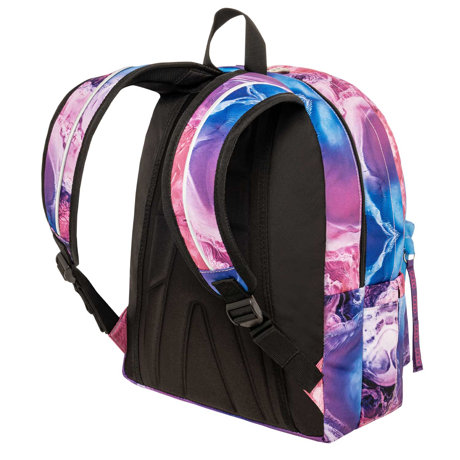 Polo – Original Double Σακίδιο Πλάτης Με Μαντήλι, Purple-Pink Shapes 2025 9-01-202-8344 + Δώρο Διορθωτική Ταινία Edding