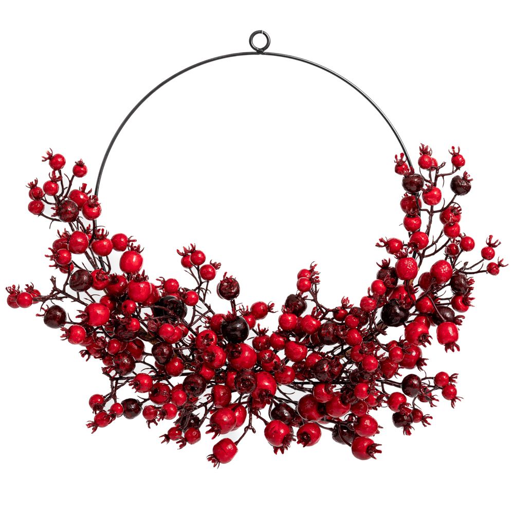 Iliadis - Στεφάνι Με Κόκκινα Berries 30εκ 91064
