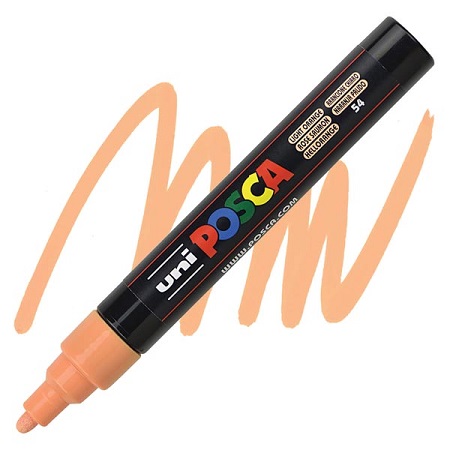 Uniball - Μαρκαδοράκι Posca PC-5M 1.8-2.5 mm Light Orange 54 91623