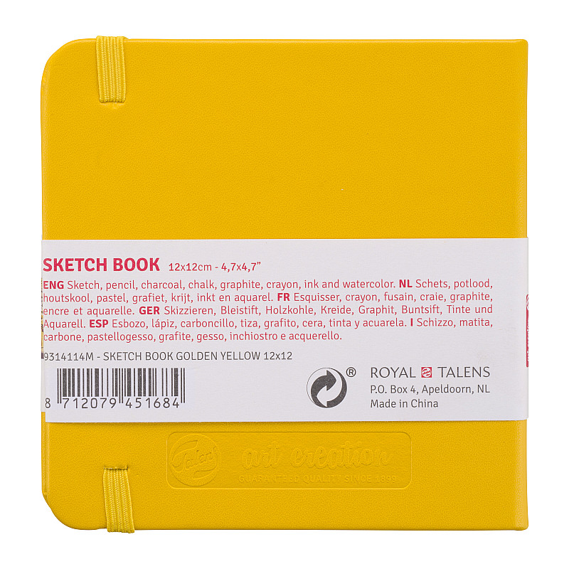 Royal Talens - Σημειωματάριο Sketchbook Art Creation Golden Yellow 12x12 εκ 80 Φύλλα 9314114M