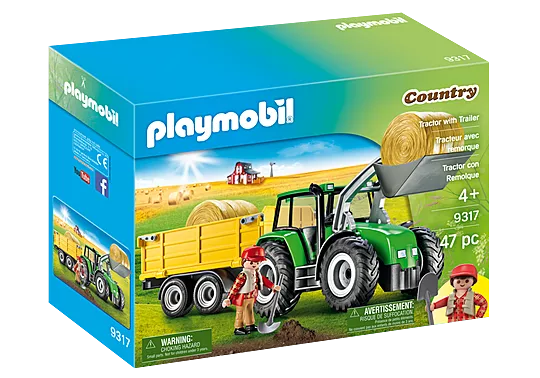 Playmobil Country - Τρακτέρ Με Ρυμουλκούμενη Καρότσα 9317