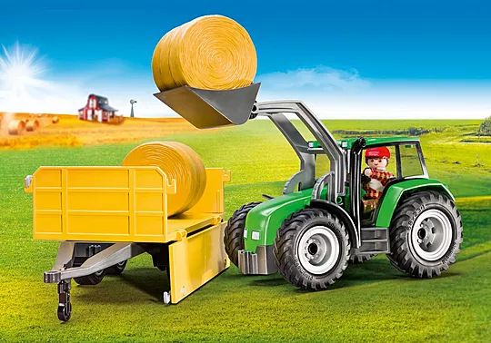 Playmobil Country - Τρακτέρ Με Ρυμουλκούμενη Καρότσα 9317