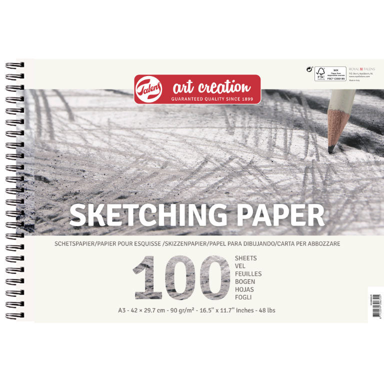 Royal Talens - Μπλοκ Talens Art Creation Sketching A3 (42x29.7cm) - 90gr/m² - 100 Φύλλα 9318001M
