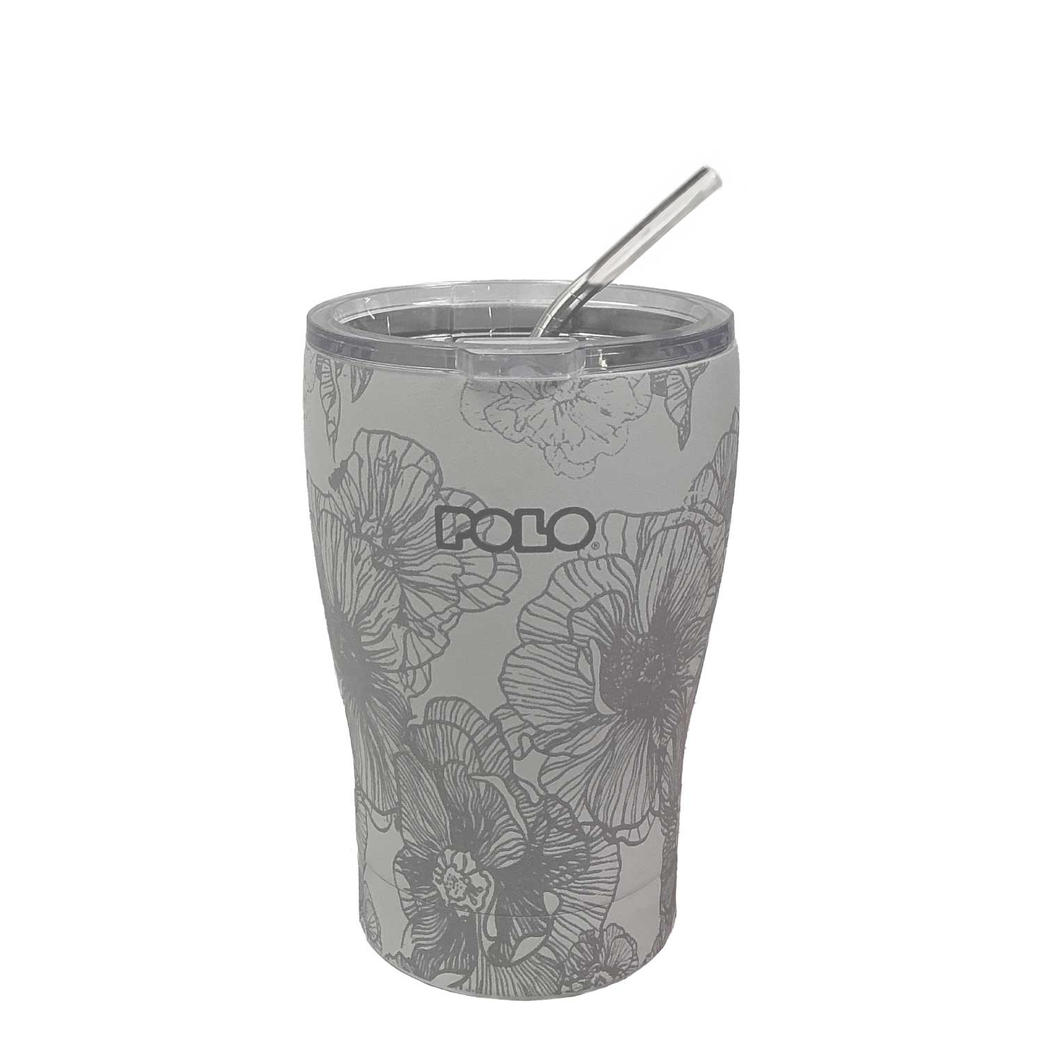 Polo - Ποτήρι Θερμός Ανοξείδωτο Coffee Mug, White Flowers 350ml 9-49-024-8408
