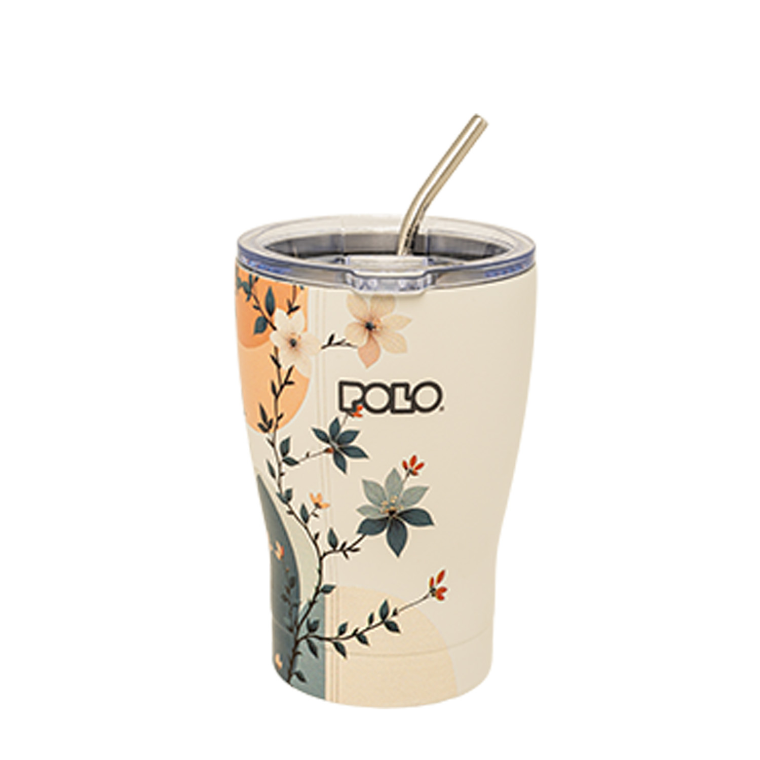 Polo - Ποτήρι Θερμός Ανοξείδωτο Coffee Mug, Beige Flowers 350ml 9-49-024-8481