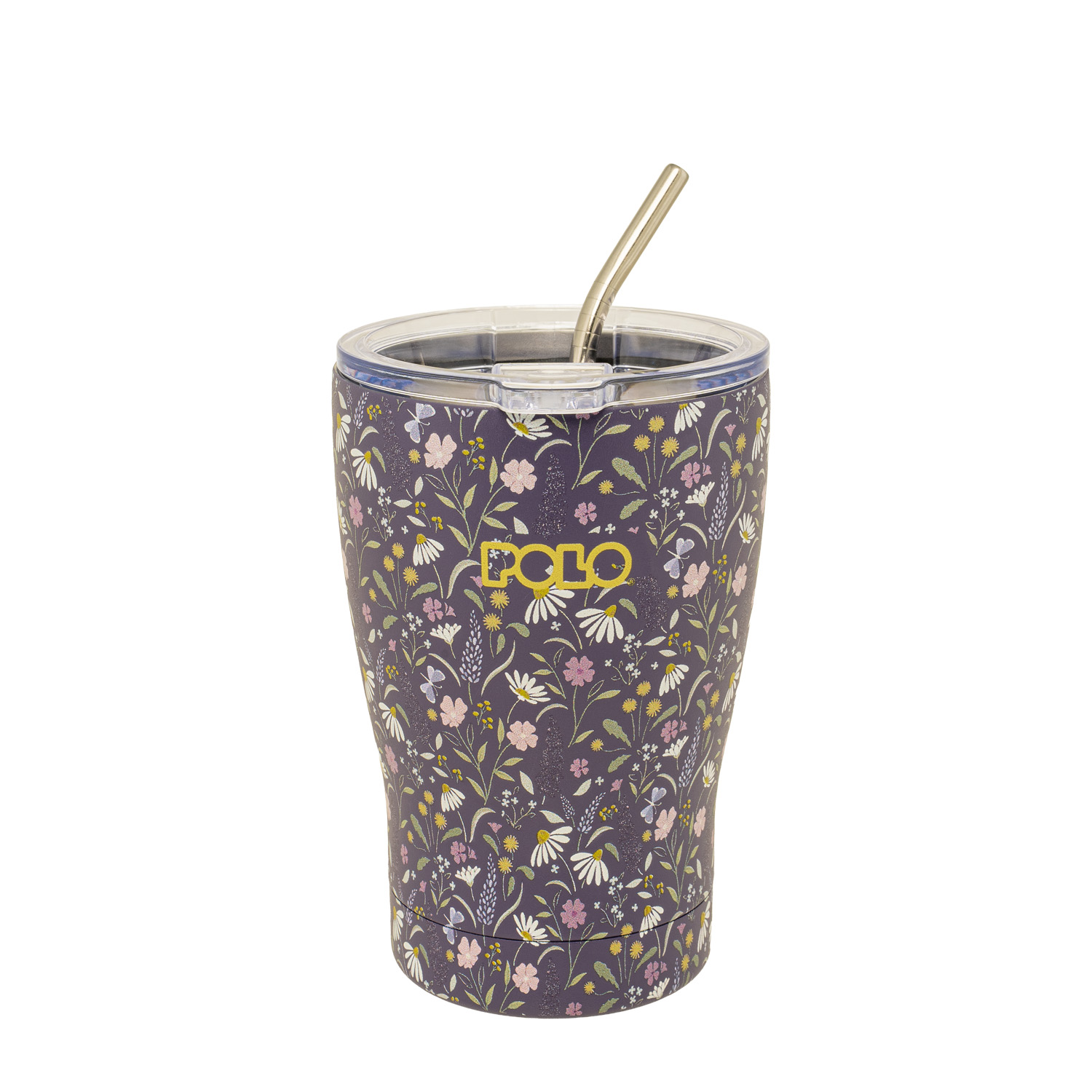 Polo - Ποτήρι Θερμός Ανοξείδωτο Coffee Mug, Purple Flowers 350ml 9-49-024-8482