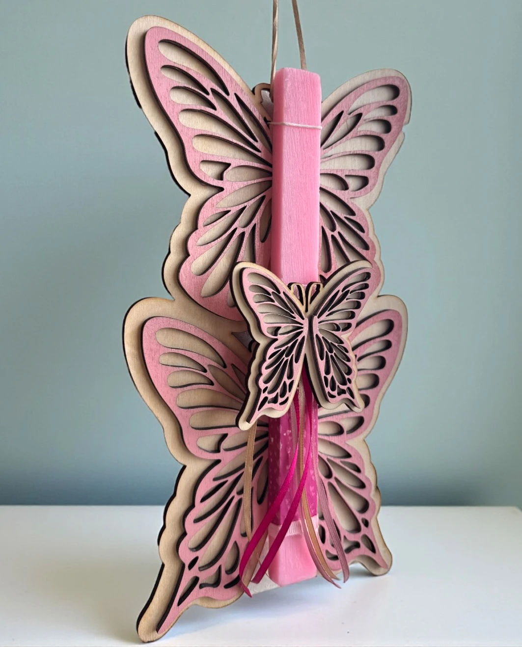 Life Likes - Λαμπάδα Ροζ Πεταλούδα 9507