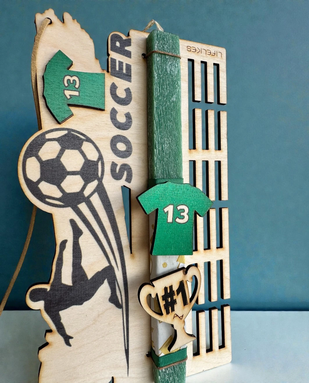 Life Likes - Λαμπάδα Soccer Πράσινο 9513