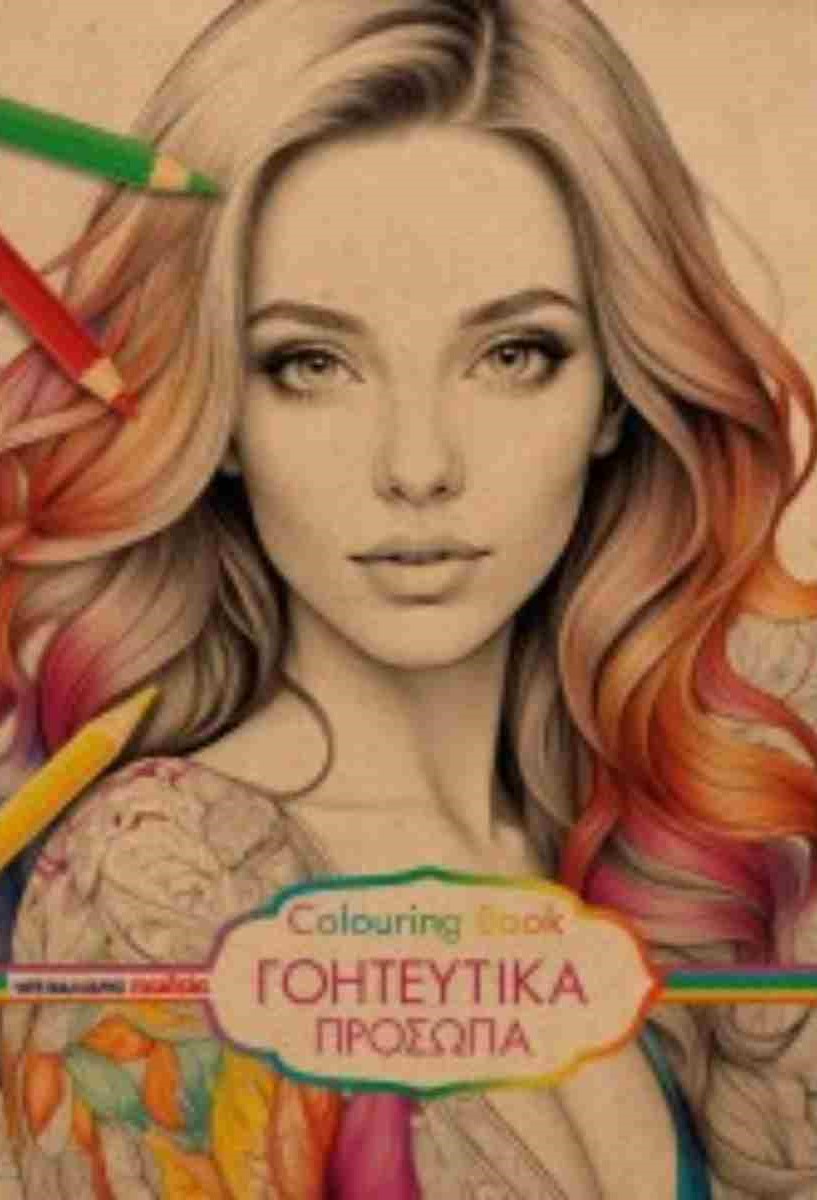 Μαλλιάρης Παιδεία - Colouring Book, Γοητευτικά Πρόσωπα 25x35cm