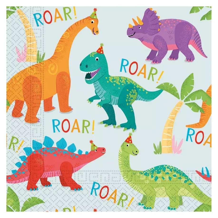 Procos - Χαρτοπετσέτες Dinosaur 20 Pieces, 33X33 cm 97976
