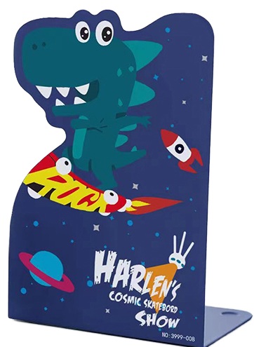 Foska - Γωνία Βιβλίων Μεταλλική 13.5x10x20 cm, Harlen΄s Cosmic Skateboard Show BS2014