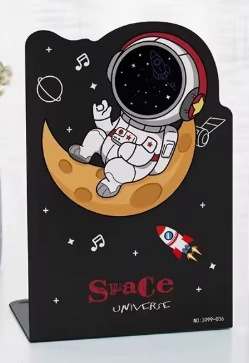 Foska - Γωνία Βιβλίων Μεταλλική 13.5x10x20 cm, Space Universe BS2014