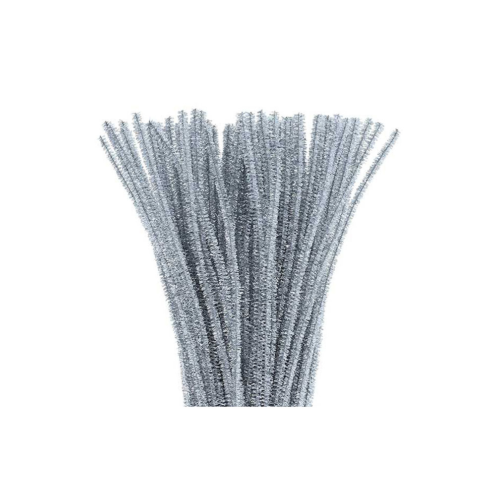 Foska – Σύρματα Πίπας Ασημί, 100 Pcs 6mm 30 Εκ CS2001