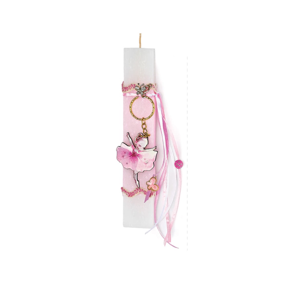 Adorex - Λαμπάδα Λευκή, Μπαλαρίνα EL1239