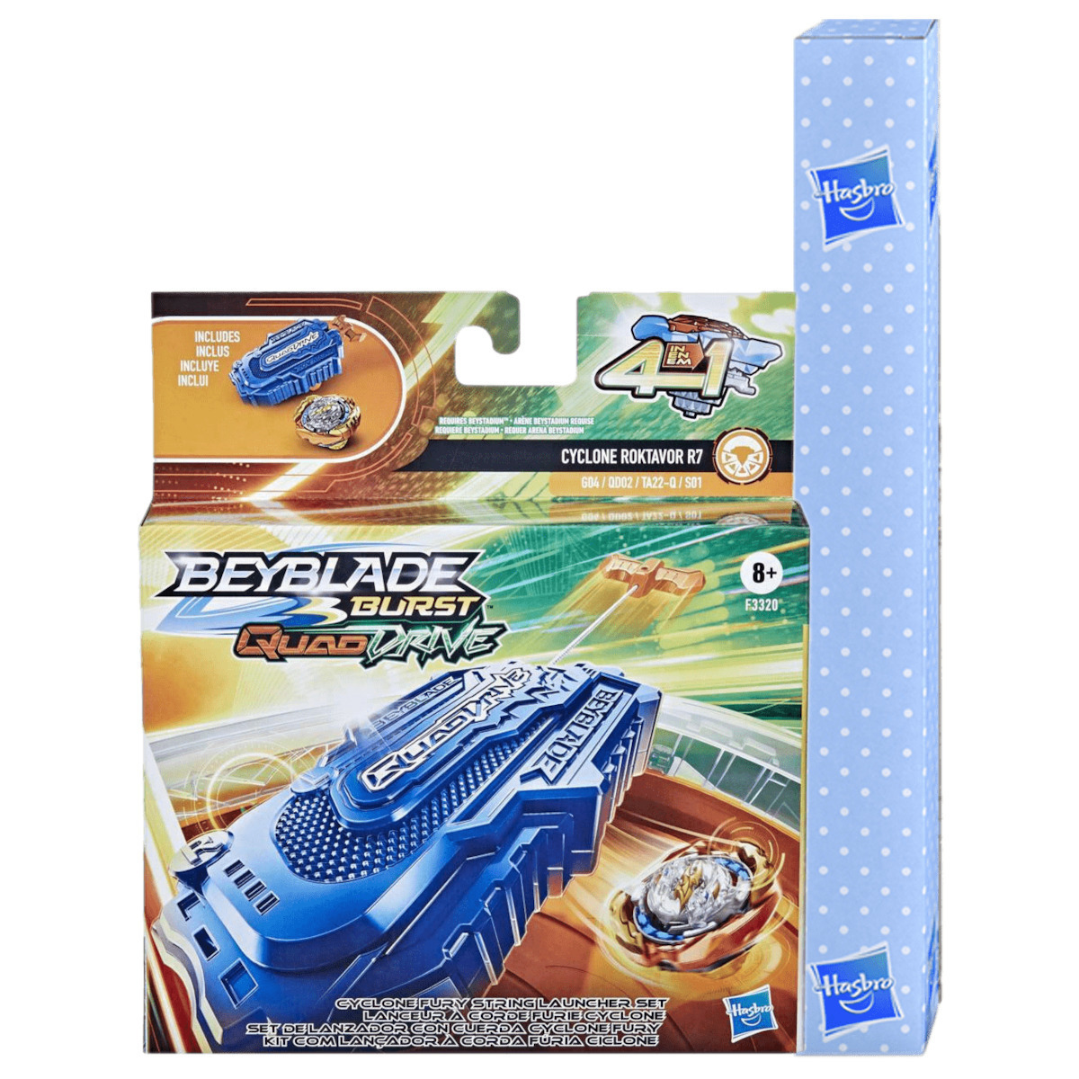 Παιχνιδολαμπάδα Hasbro Beyblade – Burst QuadDrive Cyclone Fury String Launcher Set F3320