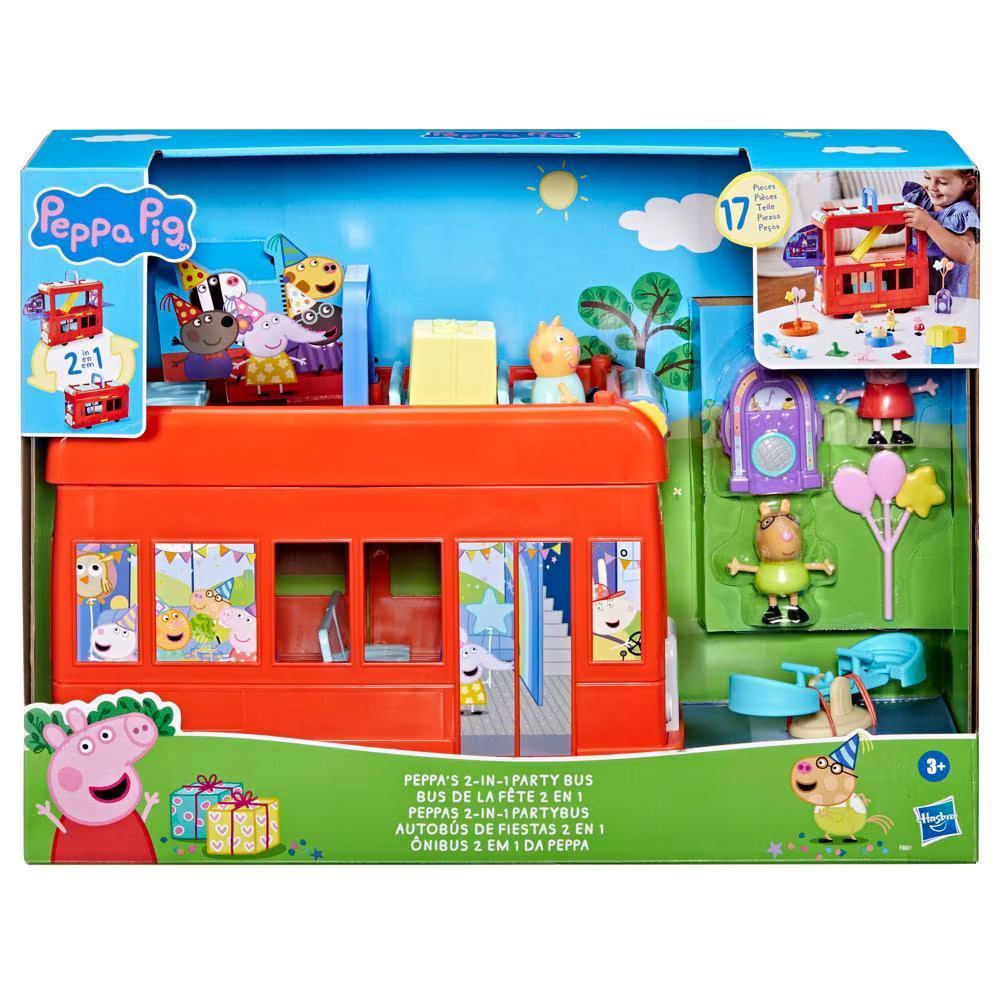 Hasbro - Peppa Pig 2 σε 1 Peppa’s Party Bus F8881 Hasbro - Peppa Pig 2 σε 1 Peppa’s Party Bus F8881
