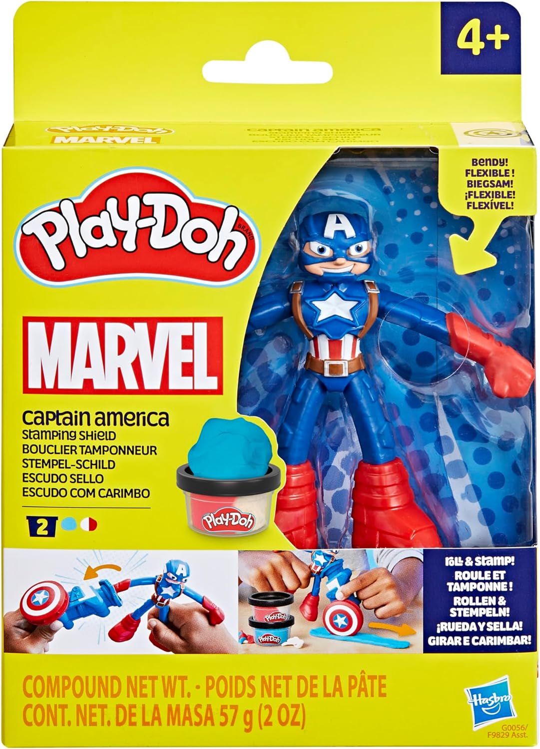 Hasbro Play Doh - Stamping Shield, Captain America G0056 (F9829)