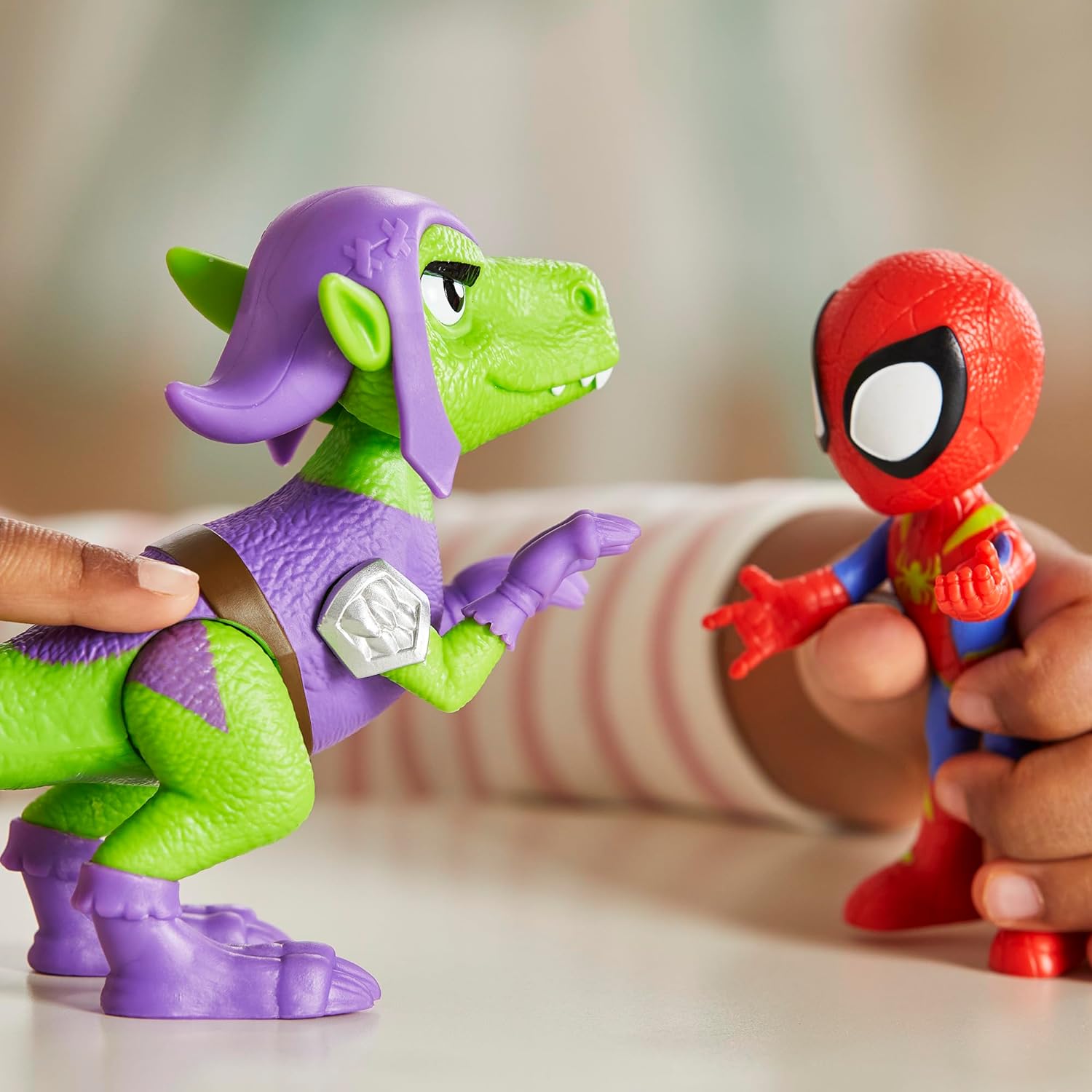 Hasbro - Marvel Spidey and His Amazing Friends, Dino Webs, Spidey & Goblin Raptor G0120 (F9478)