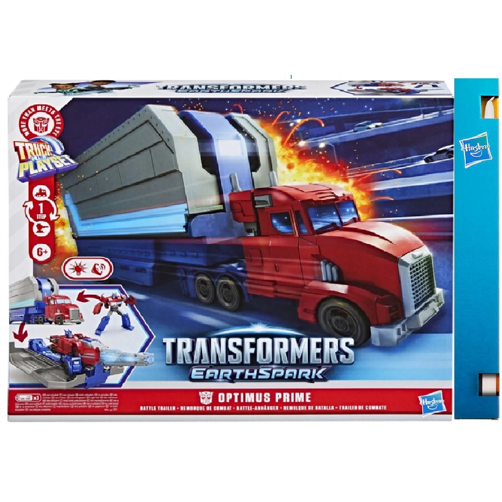 Παιχνιδολαμπάδα Hasbro Transformers - Earthspark Optimus Prime Battle Trailer Playset G0750