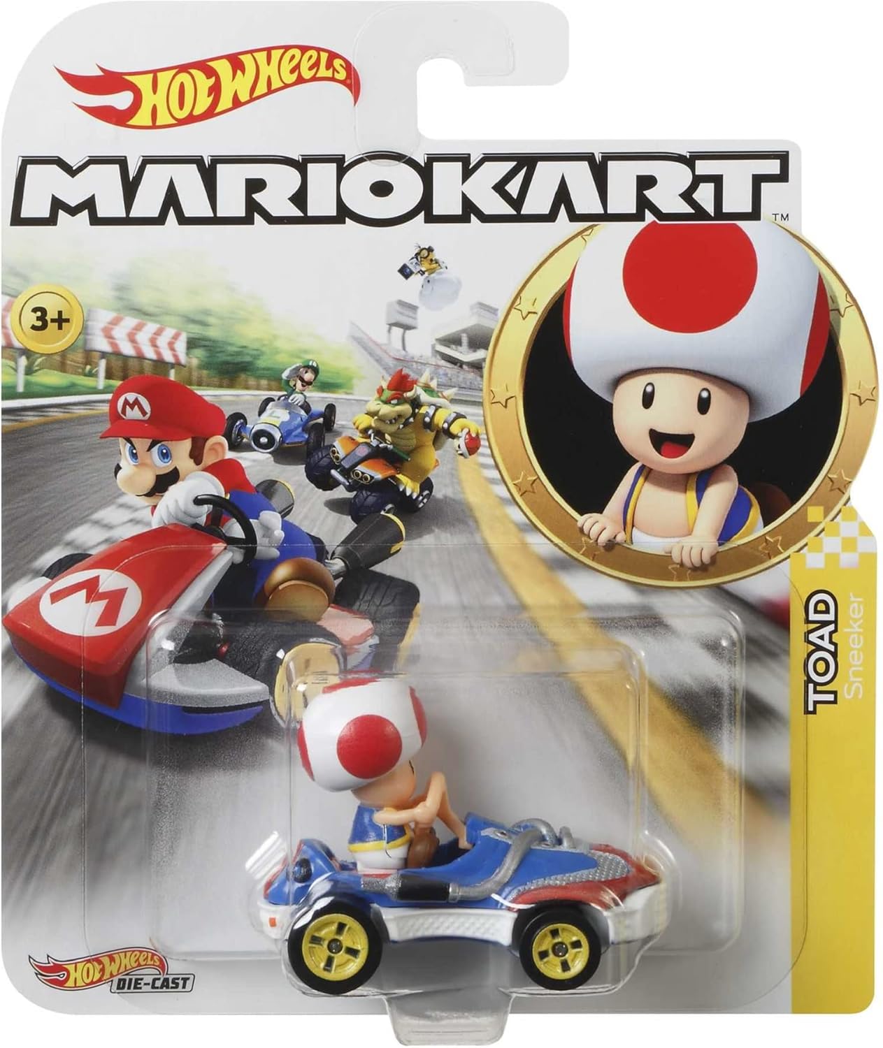 Mattel Hot Wheels - Mario Kart, Sneeker/Sneakart, Toad GBG30 (GBG25)