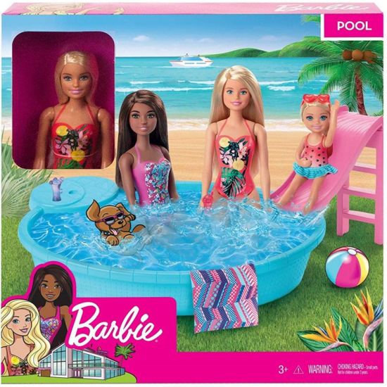 Mattel Barbie - Νέα Εξωτική Πισίνα Με Κούκλα GHL91