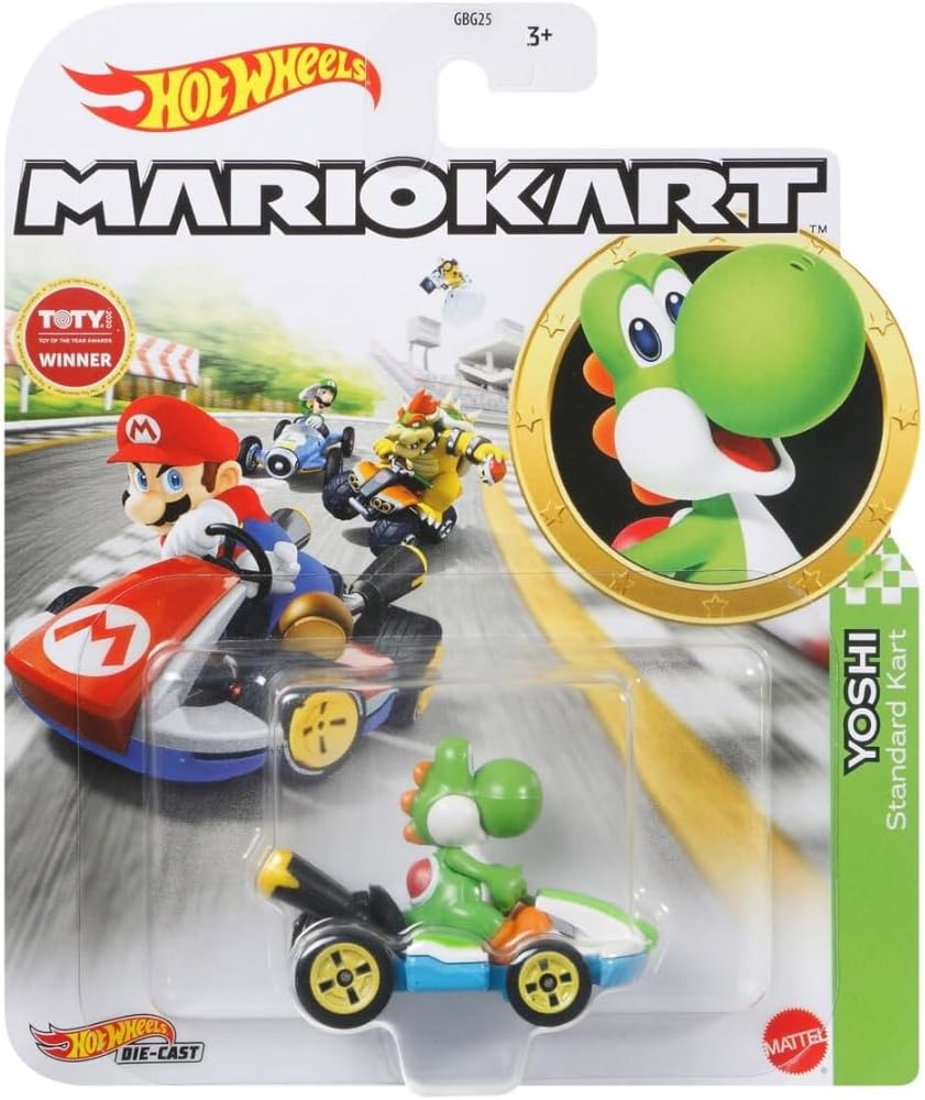 Mattel Hot Wheels - Mario Kart, Yoshi (Standard Kart) GLP38 (GBG25)
