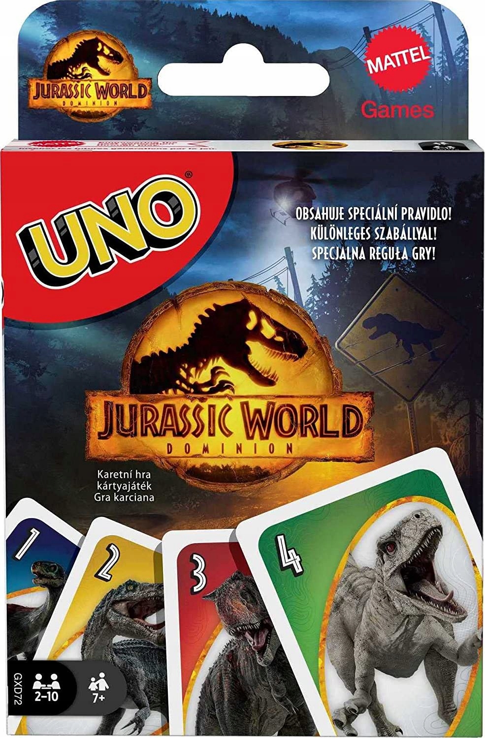 Mattel - Επιτραπέζιο, UNO Jurassic World3 GXD72