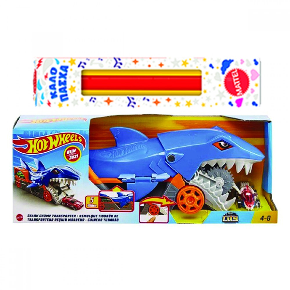 Παιχνιδολαμπάδα Mattel Hot Wheels - Νταλίκα Καρχαρίας GVG36