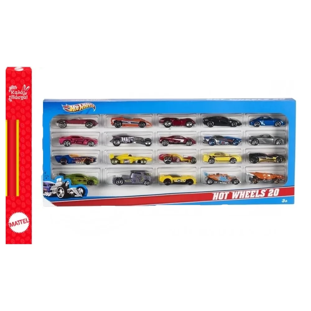 Παιχνιδολαμπάδα Mattel Hot Wheels - Αυτοκινητάκια Σετ Των 20 H7045