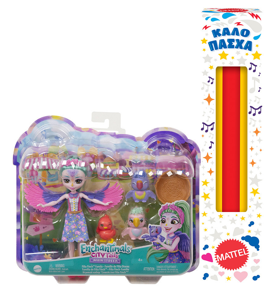 Παιχνιδολαμπάδα Mattel Enchantimals – City Tails – Οικογένεια Σπίνων HKN15 (GJX43)