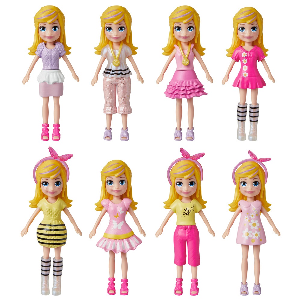 Mattel Polly Pocket - Νέα Κούκλα Με Μόδες Μεσαίο Pack, Λουλούδια HKV89 (HKV88)