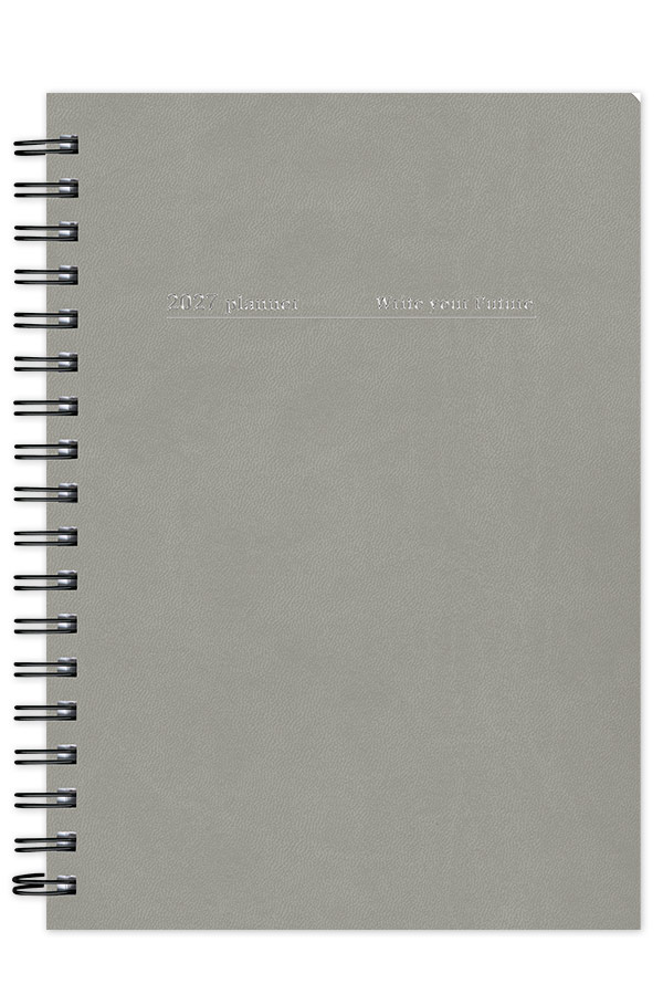 Adbook - Ημερήσιο Ημερολόγιο Spiral Minimal 2027, Greise 17x25 HM-1036-11