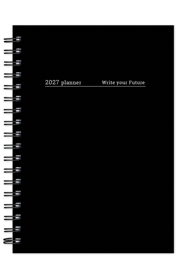 Adbook - Ημερήσιο Ημερολόγιο Spiral Minimal 2027, Black 17x25 HM-1036-19