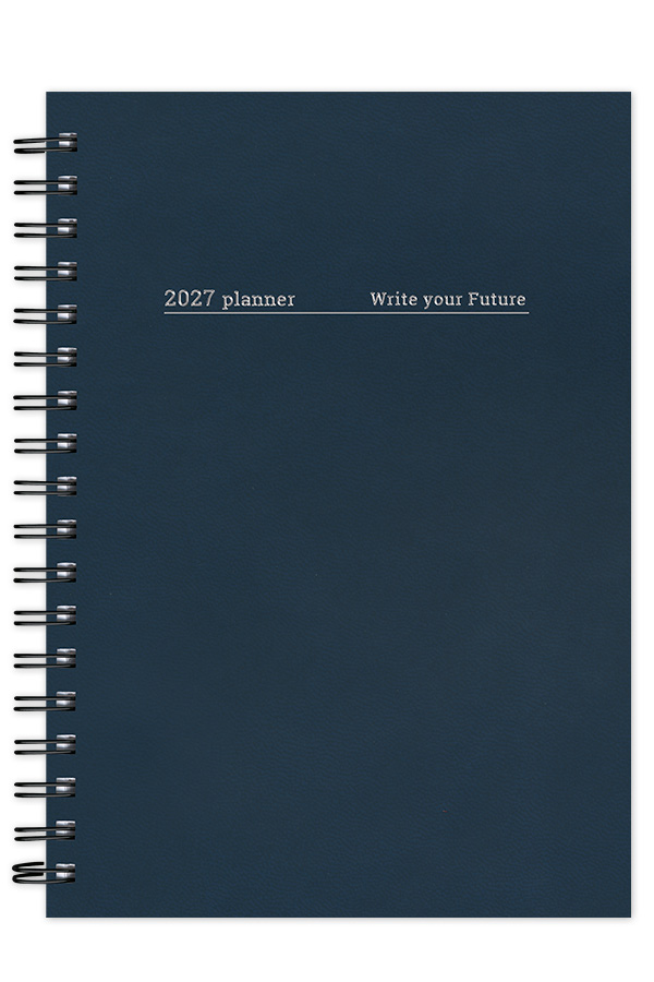 Adbook - Ημερήσιο Ημερολόγιο Spiral Minimal 2027, Blue 17x25 HM-1036-20