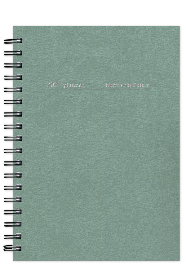 Adbook - Ημερήσιο Ημερολόγιο Spiral Minimal 2027, Light Green 17x25 HM-1036-33