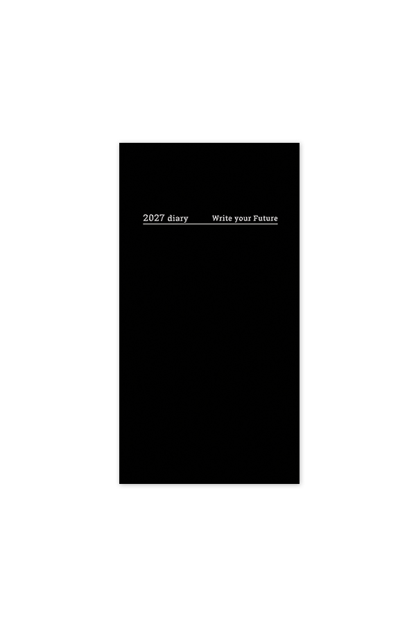 Adbook - Εβδομαδιαία Ατζέντα Κάθετη Minimal 2027, Black 8.5x17 HM-1049-19
