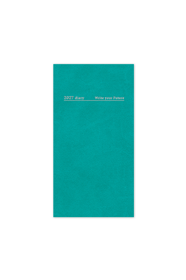 Adbook - Εβδομαδιαία Ατζέντα Κάθετη Minimal 2027, Turquoise 8.5x17 HM-1049-281
