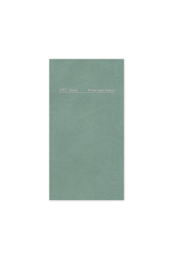 Adbook - Εβδομαδιαία Ατζέντα Κάθετη Minimal 2027, Light Green 8.5x17 HM-1049-33
