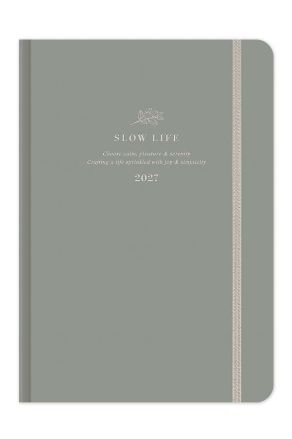 Adbook - Ημερήσιο Ημερολόγιο Slow Life 2027, Grey 17x25 HM-1233-12