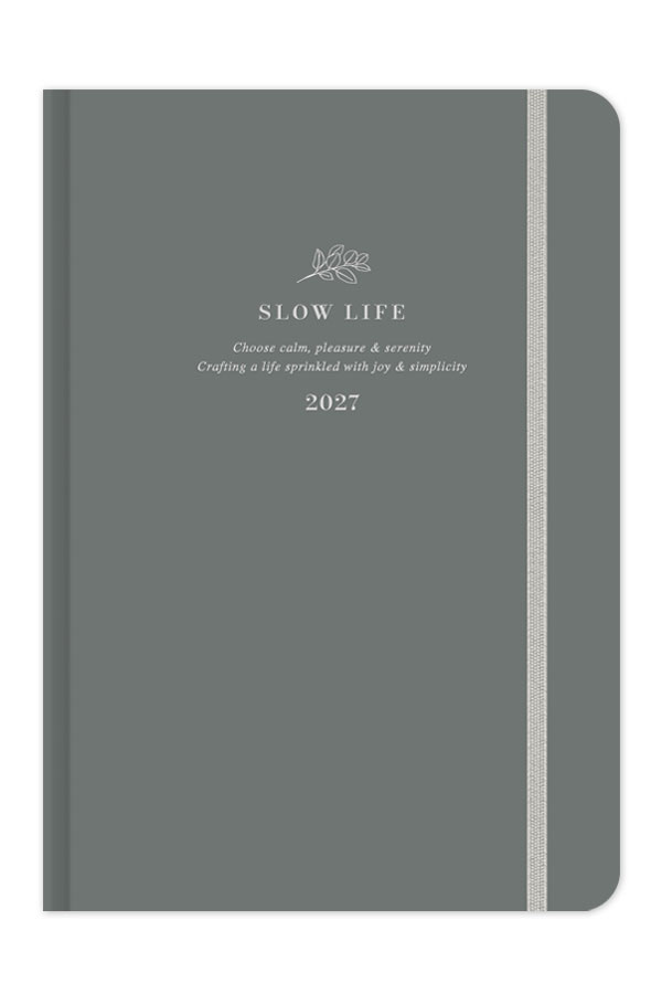 Adbook - Ημερήσιο Ημερολόγιο Slow Life 2027, Charcoal 17x25 HM-1233-16