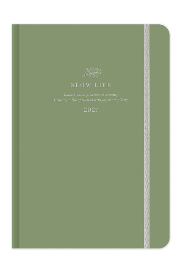 Adbook - Ημερήσιο Ημερολόγιο Slow Life 2027, Light Green 17x25 HM-1233-33