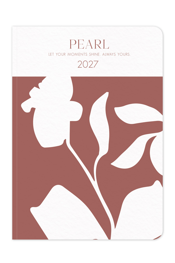 Adbook - Ημερήσιο Ημερολόγιο Pearl 2027, Κεραμιδί 17x25 HM-2213-A