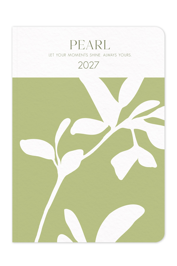 Adbook - Ημερήσιο Ημερολόγιο Pearl 2027, Πράσινο 17x25 HM-2213-C