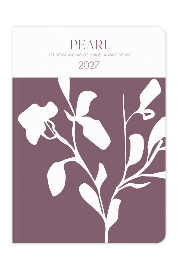Adbook - Ημερήσιο Ημερολόγιο Pearl 2027, Μωβ 17x25 HM-2213-D