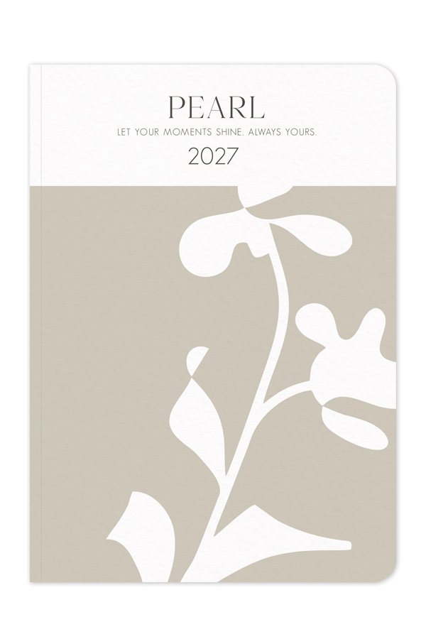 Adbook - Ημερήσιο Ημερολόγιο Pearl 2027, Μπεζ 17x25 HM-2213-E